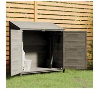 Garden Shed Solid Fir Wood Anthracite 102x52x112 cm Outdoor Storage Assembly Req