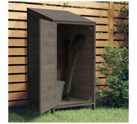Garden shed solid fir wood anthracite 55x52x112 cm outdoor storage for tools etc