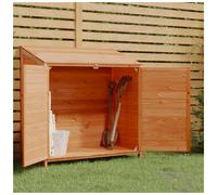 Garden Shed Solid Fir Wood Brown 102x52x112 cm Outdoor Storage Unit Weatherproof