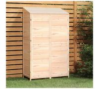 Garden shed Solid fir wood natural 102x52x174.5cm Outdoor storage Tool organizer
