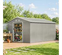 Garden Shed Storage Large Yard Store Sliding Door Metal Roof Tool Box
