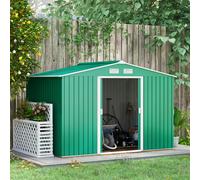 Alfresco Outdoor Foundation Metal Storage Shed 9 x 6ft, Green