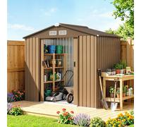 Garden Shed Storage Unit w/ Locking Door Floor Foundation Air Vent