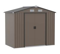 Garden Shed Storage Unit w/Locking Door Floor Foundation Vent Outdoor