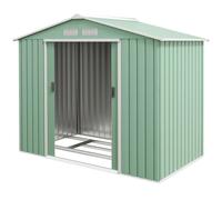Garden Shed Storage Unit with Locking Door Foundation Air Vent Green