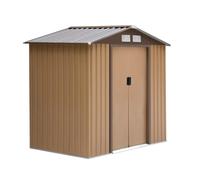 Garden Shed Storage with Foundation Kit and Vents 7 x 4ft Light Brown