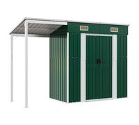 Garden Shed with Extended Roof Outdoor Tool Shed Storage Shed Steel vidaXL