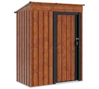 Garden Shed Anthracite Metal 137x81x180cm Weatherproof Outdoor Storage Lockable+