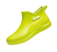 Garden Shoes Mens Waterproof Slip On Rain Clogs Grip Sole | Light ankle rain clogs with wave trim ribbed sole for nursery staff florists wet patios greenhouse watering and allotments