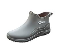 Garden Shoes Mens Waterproof Slip On Rain Clogs Grip Sole | Light ankle rain clogs with wave trim ribbed sole for nursery staff florists wet patios greenhouse watering and allotments