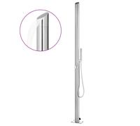 Garden Shower 220 cm Stainless Steel 304 Brushed Outdoor Pool Shower Hose 1.5mH