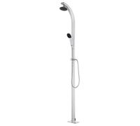 Garden Shower Aluminium Outdoor Bath Tool Tower Faucet Stands Outside vidaXL