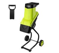 Garden Shredder Electric: DEKOPRO 2500W with 10m Cable 3800rpm Mulcher for 45mm Branches, Wood Chipper with Steel Blades, Leaf Shredder, Branch Shredder for Garden Debris and Branches