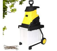 Garden Shredder Electric Leaf Mulcher, 2500W Heavy Duty, Maximum Cutting Diameter 45mm for Yard Cleanup and Composting, 20m Power Cord