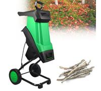 Garden Shredder with 50L Collection Bag and 10m Cable for Effortless Yard Waste Disposal, Compact Electric Chipper for Efficient Mulching and Shredding