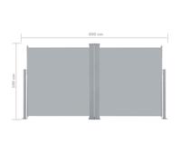 vidaXL Retractable Side Awning Anthracite 120x600cm Garden Sunshade Shelter