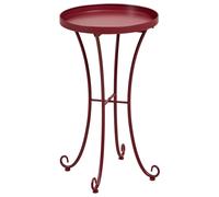 Garden Side Table CAVINIA 40 cm 40 cm Metal Burgundy