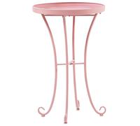 Garden Side Table CAVINIA 40 cm 40 cm Metal Pink