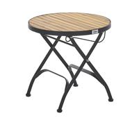 Garden Side Table LASCARI 45 cm 45 cm Acacia Wood Light Brown