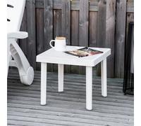 Garden Side Table Outdoor Square Coffee End Table For Drink Snack