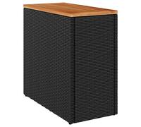 vidaXL Garden Side Table - Black and Brown, Black