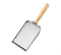 Garden Sieve for Soil and Stones | Metal Heavy Duty Soil Compost Sieve with Wooden Handle | Dirt Rocks Scoop Shovels(1.5mm)