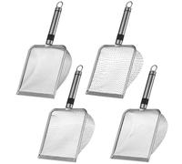 Garden Sieve Set Stainless Steel 4 Pcs, 2.0Mm, 2.8Mm, 3.8Mm, 5.0Mm Mesh Sizes, Soil Sifting Sand Screening, Backyard Compost Gardening Quality Anti-Rust Tools