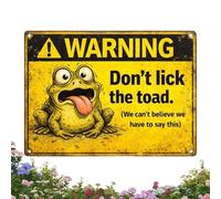 Garden Sign, Funny Decorative Sign "Don't Lick the Toad", for the Vegetable Garden | Backyard, Garage, Outdoor, Garden, Porch, Patio, Lawn