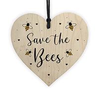 RED OCEAN Garden Sign Hanging Door Plaque SAVE THE BEES Summerhouse Shed Sign Home Gift