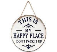 Garden sign, ‘This Is My Happy Place’ sign
