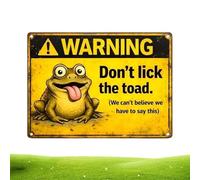 Garden Signs for Outside | Decorative Don't Lick the Toad Stake,Warning Signs for Garden - for Outdoor Yard Porch Patio Lawn Front Backyard Garage