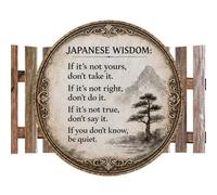 Garden Signs Rustic Wood Decor for Door with Wise Phrase