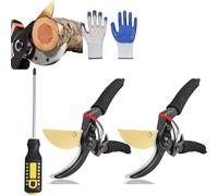 Garden Slicer Pro, Hermhoffer Gardenslicer Pro, Hochleistungs-Gartenschere, Heckenschere Hand, Sk5-Stahlklinge, Schere Für Präzisen Schnitt Von Ästen, Zweigen Und Blumen (2 Stück)