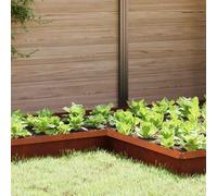 Garden Snail Fence Weathering Steel 10x10x25cm Outdoor Rustic Border Durable