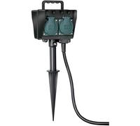Garden Socket with Ground Spike IP44 4-way 1.4m H07RN-F 3G1.5