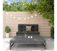 Garden Sofa 2-Seater Grey Solid Pine Wood 120x84x70cm Modular Outdoor Eco Seat