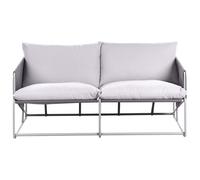 Garden Sofa 2 Seater PONTE Metal Grey