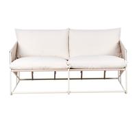 Garden Sofa 2 Seater PONTE Metal Light Beige