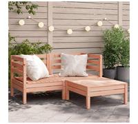 Garden sofa 2-seater solid pine natural douglas 63.5x63.5x62.5 cm modular lounge