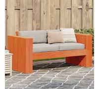 Garden Sofa 2-Seater Wax Brown 134x60x62 cm Solid Wood Pine