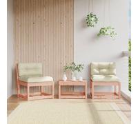 Garden Sofa 2pcs Solid Pine Wood Natural Douglas 63.5x73x78cm with Cushions Set