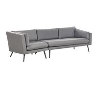 Garden Sofa 3 Seater LORETELLO Left Hand Grey