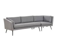 Beliani Garden Sofa 3 Seater Loretello Grey Right Hand