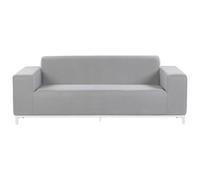 Beliani Garden Sofa 3 Seater Rovigo Light Grey, Grey