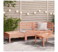 Garden sofa 3-seater solid pine natural douglas 63.5x63.5x62.5 cm modular patio