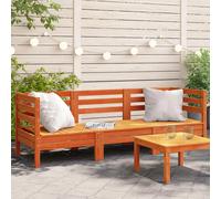 Garden sofa 3seater Brown Solid Pine Wood 190.5x63.5x62.5 cm Outdoor Modular