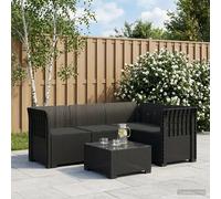 Garden Sofa 4-Seater Anthracite PP Modular Weather & UV Resistant 55x62x70cm set