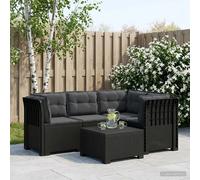 Garden Sofa 4-Seater Anthracite PP Modular Weatherproof Rattan-Look 55x62x70cm
