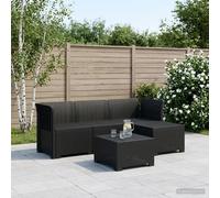 Garden Sofa 4-Seater Anthracite PP Poly Rattan Look 55x62x70cm UV-Resistant Set