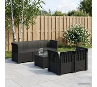 Garden sofa 5-Seater Anthracite PP Modular Rattan-Look Weatherproof Outdoor Set